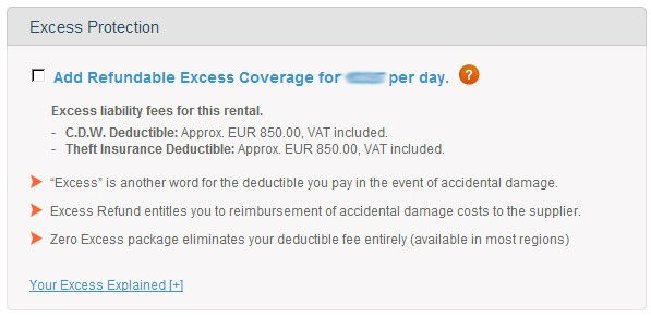 Refundable excess coverage