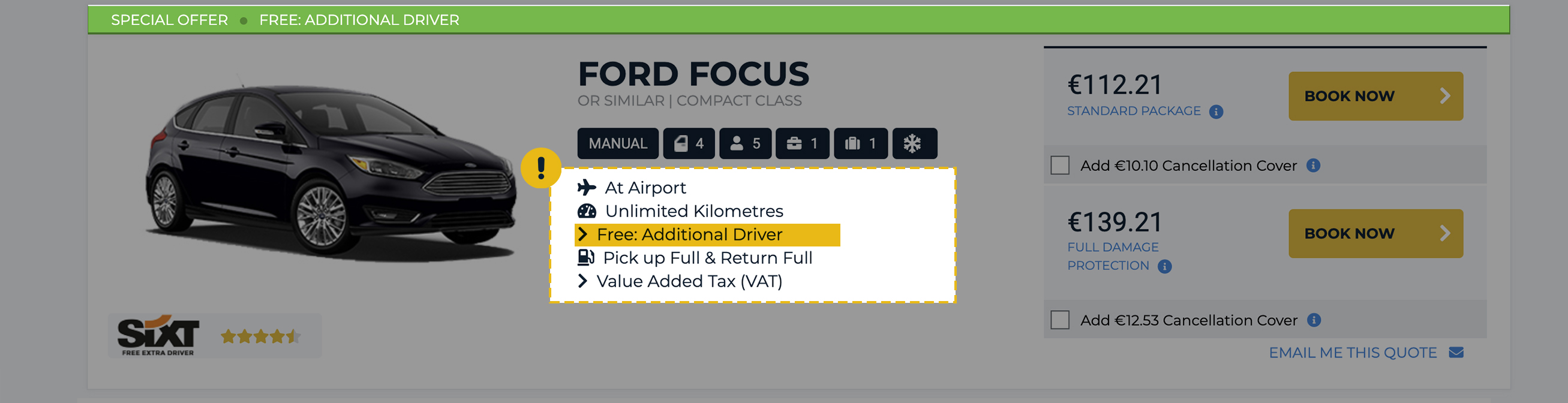 Free Additional Driver Deals Auto Europe Car Hire Specials